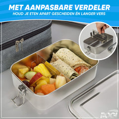Rogi RVS Lunchbox Inclusief Koeltas