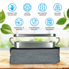 Rogi RVS Lunchbox Inclusief Koeltas