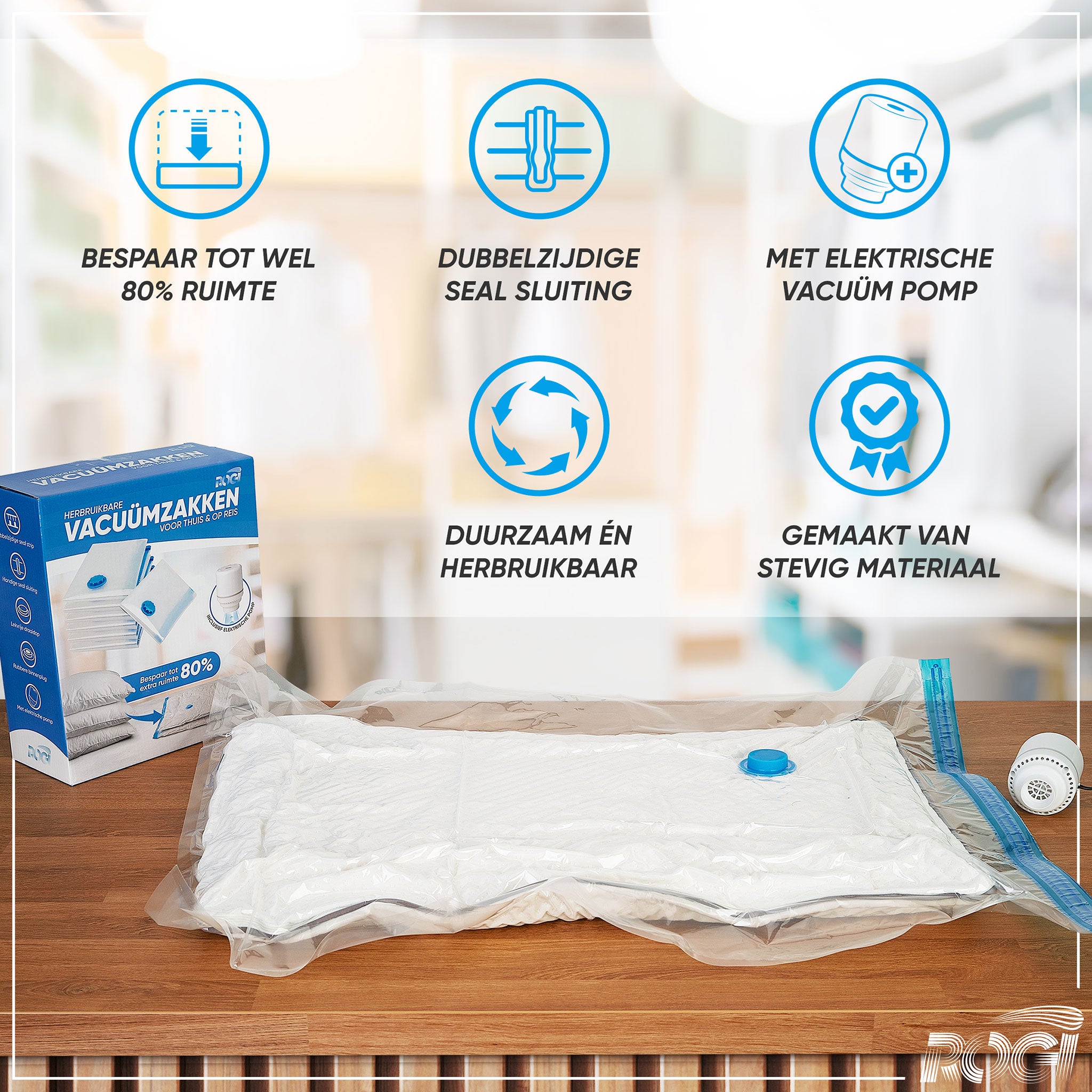 Rogi 16 vacuumzakken met elektrische pomp (kopie) (kopie)